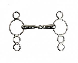 Трензель олимпийский (одно сочленение) полый с отверстиями в грызле