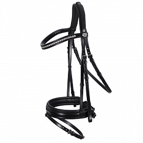 Уздечка классическая Madrid с самозатягивающимся капсюлем и стразами
