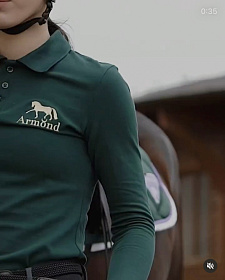Поло с длинным рукавом и вышивкой Armond