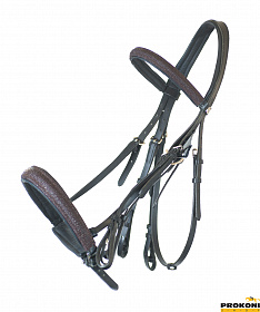 Оголовье с отделкой из кожи ската