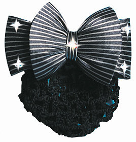 Заколка-сетка со стразами в полоску