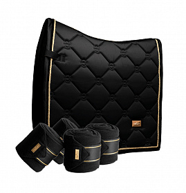 Вальтрап выездковый Black Gold с бинтами, комплект