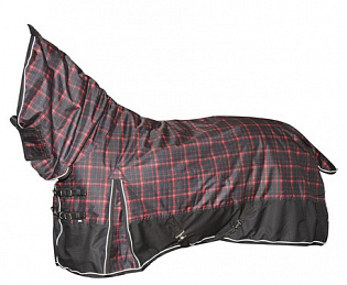 Попона прогулочная Rain Buster в клетку с капором, 300g
