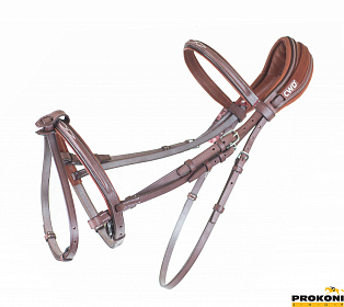 Уздечка с анатомическим затылочным и отстрочкой