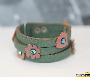 Браслет "Flower Power" со стразами КД