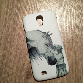 Чехол на Samsung "Девочка с лошадкой"