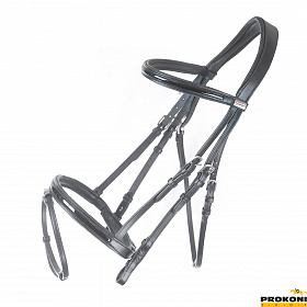 Уздечка "NO STRESS" с лаковым налобником