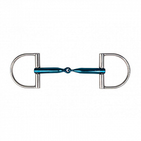 Трензель простой METALAB Eco Blue broke с D-кольцами