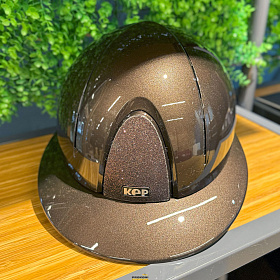 Шлем Kep Smart Nova Metal Polish Brown STAR с козырьком polo