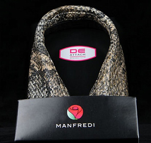 Сменный воротник для редингота с отделкой под кожу змеи