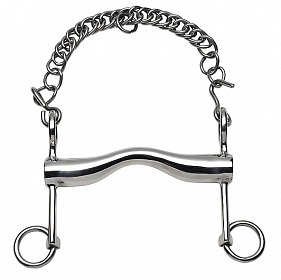 Мундштук с короткими рычагами, толстое грызло