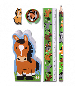 Набор детский( линейка , карандаш, блокнот)