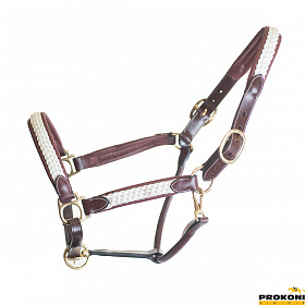 Недоуздок кожаный с плетением