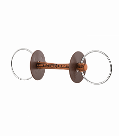 Трензель Beris прямой в кожаной обмотке